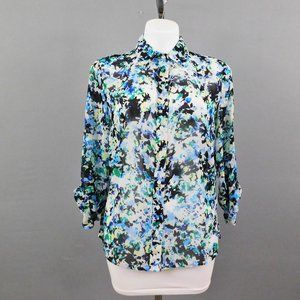 Covington Women Shirt Blue Black M